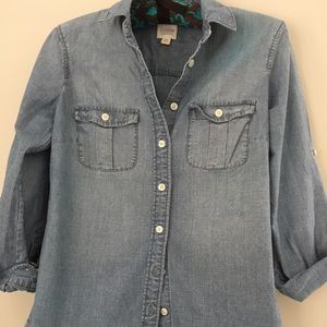 JCREW Factory Chambray Shirt Size XXSP